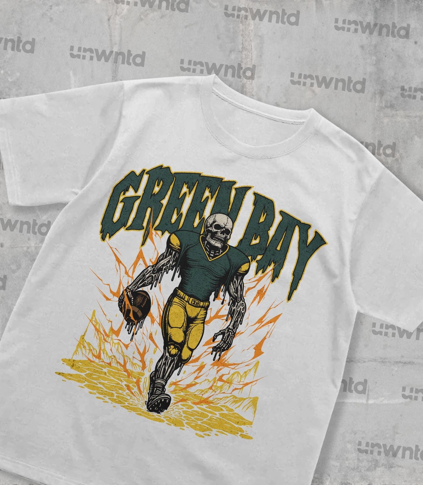 Green Bay Football Shirt - Graphic Tees - Skeleton Shirt - Merch Tee - Gift Shirt - Bootleg Shirt - Vintage - Skeleton Football Shirt
