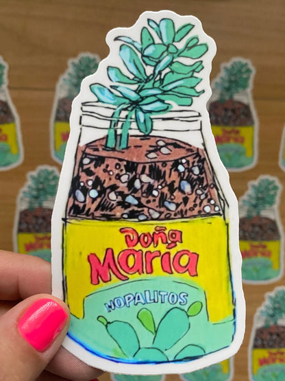 Rasquachismo Nopalitos Succulent | Large 5" Sticker Decal | Water-Resistant | Latino Plants