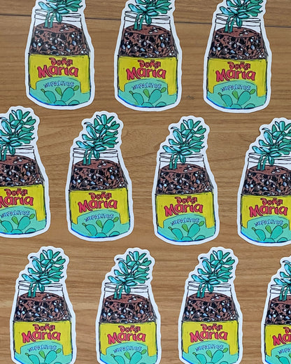 Rasquachismo Nopalitos Succulent | Large 5" Sticker Decal | Water-Resistant | Latino Plants