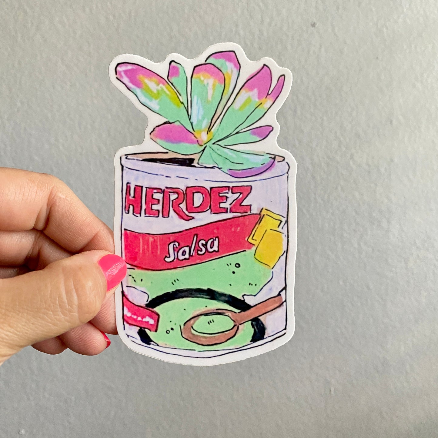 Rasquachismo Salsa Succulent | Large 5" Sticker Decal | Water-Resistant | Latino Plants in Cans