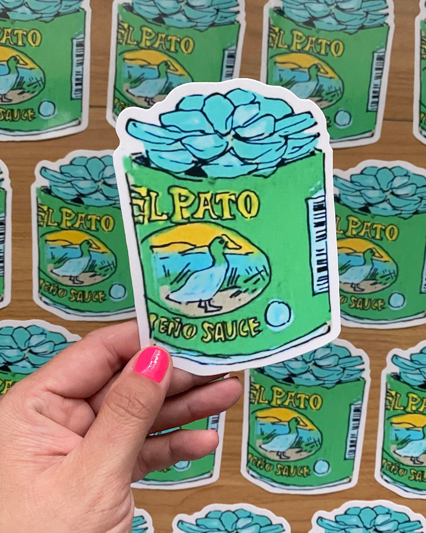 Rasquachismo Pato Succulent | Large 5" Sticker Decal | Water-Resistant | Latino Plants in Cans