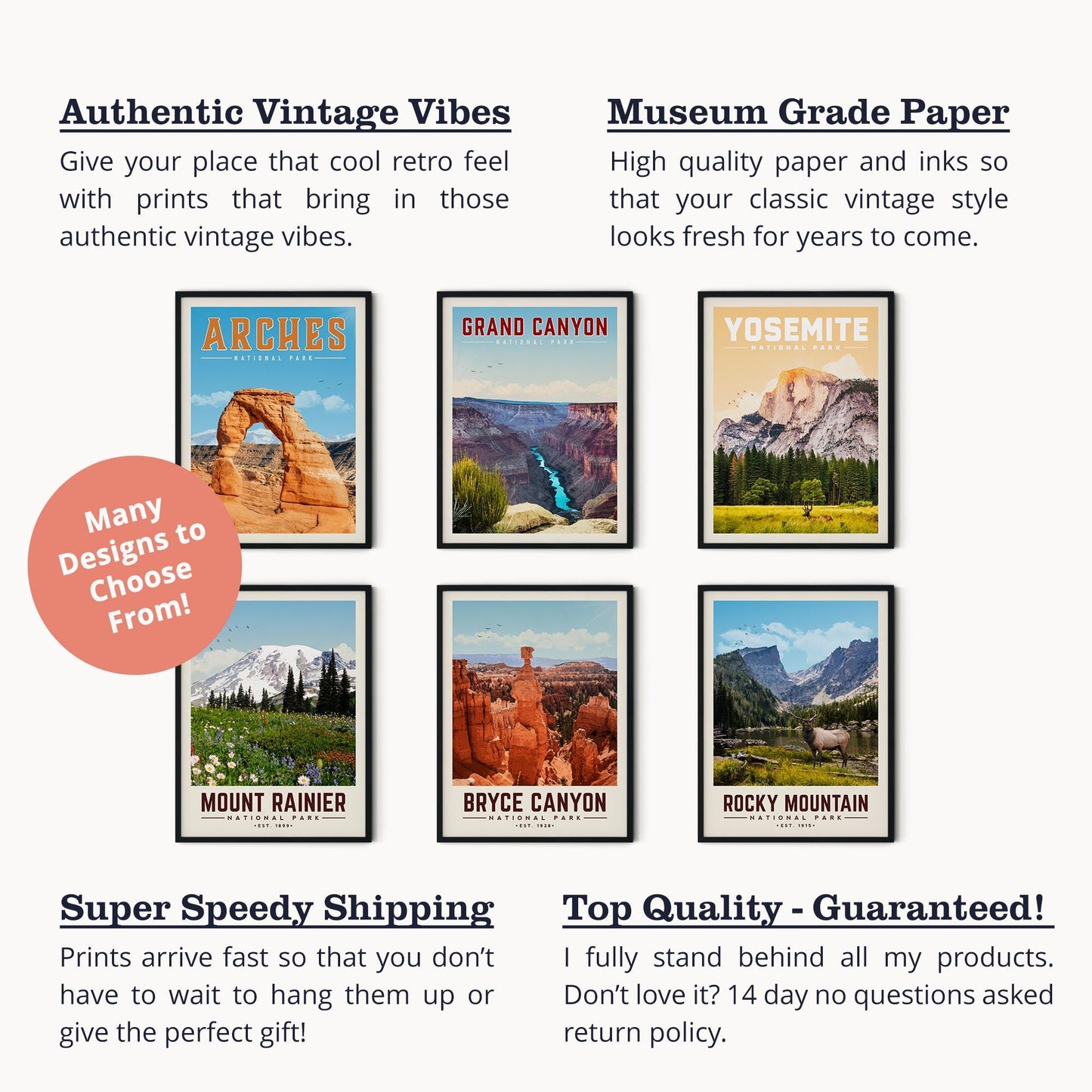 Yosemite Poster, Yosemite National Park Print, National Park Wall Art | Vintage National Park Poster | National Park Gift for Nature Lover