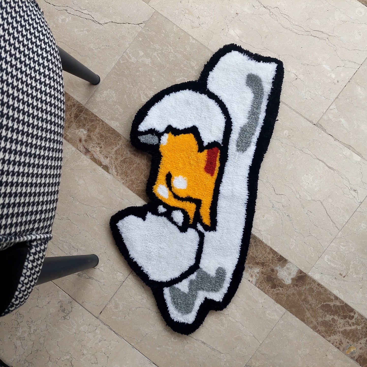 Funny Rug,Cute Hand Tufted Egg RugCute Tuft Rug,Custom Tuft Rug,100% Acrylic Soft Rug,Hand Tuft Egg Rug,Area Rug, Modern Rug, Handmade Decor