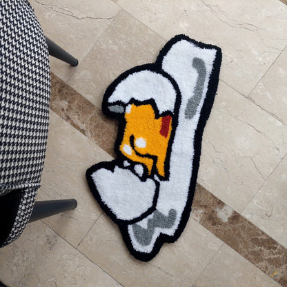 Funny Rug,Cute Hand Tufted Egg RugCute Tuft Rug,Custom Tuft Rug,100% Acrylic Soft Rug,Hand Tuft Egg Rug,Area Rug, Modern Rug, Handmade Decor