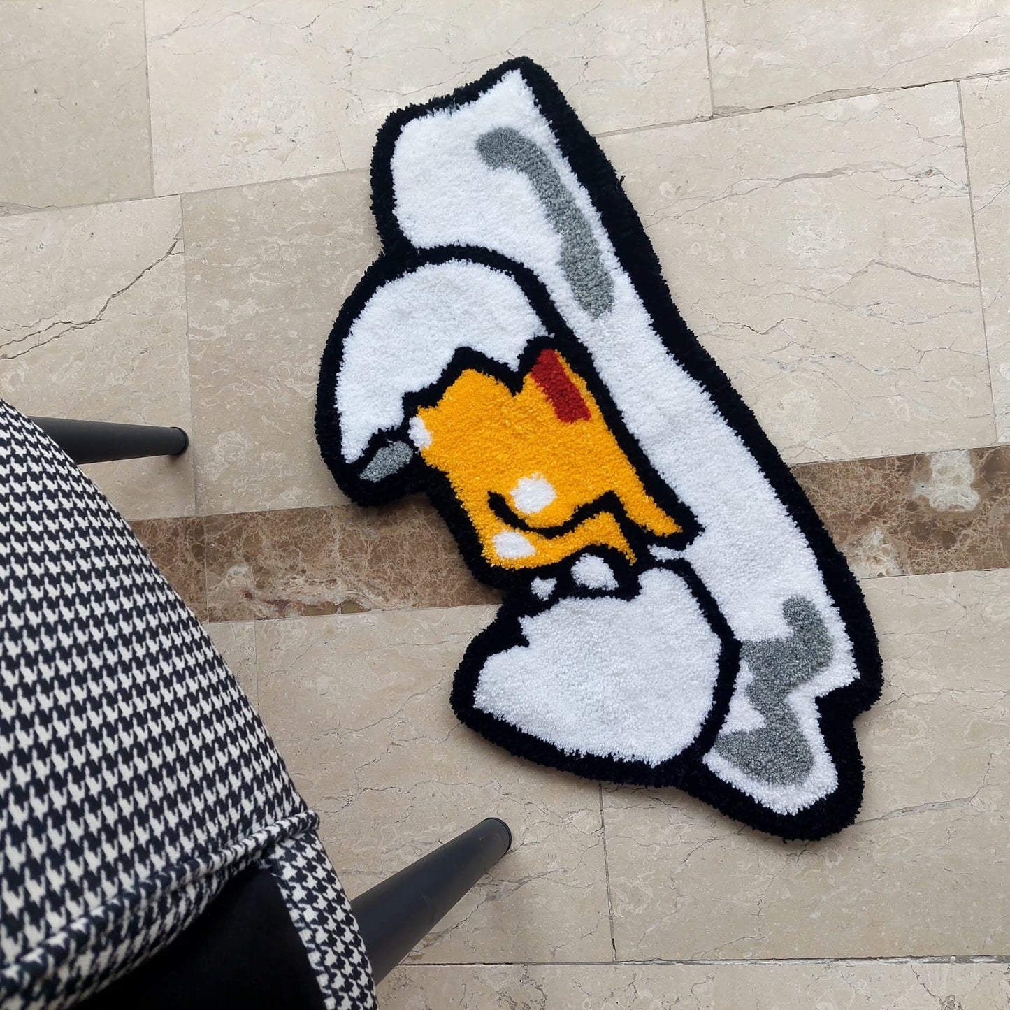 Funny Rug,Cute Hand Tufted Egg RugCute Tuft Rug,Custom Tuft Rug,100% Acrylic Soft Rug,Hand Tuft Egg Rug,Area Rug, Modern Rug, Handmade Decor