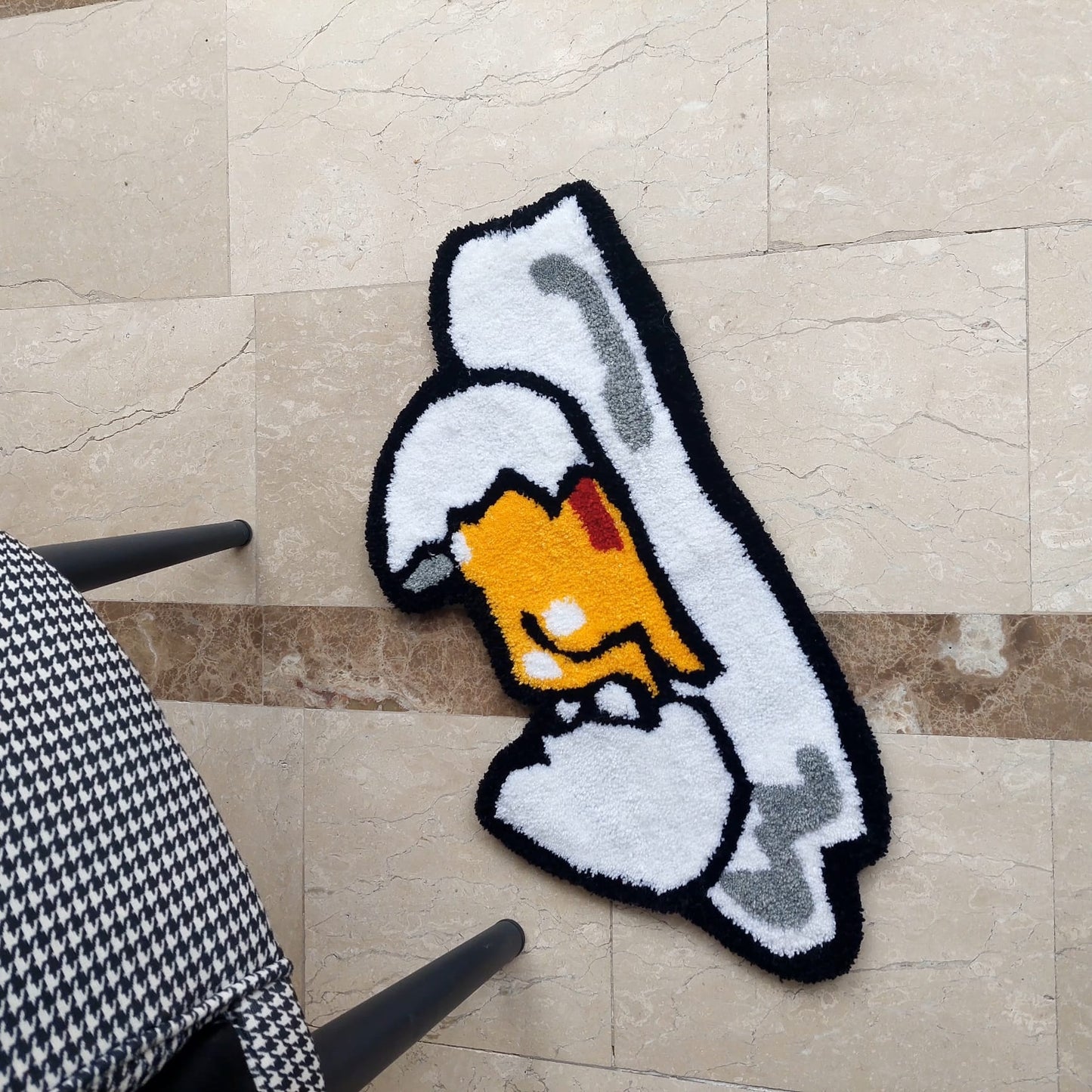 Funny Rug,Cute Hand Tufted Egg RugCute Tuft Rug,Custom Tuft Rug,100% Acrylic Soft Rug,Hand Tuft Egg Rug,Area Rug, Modern Rug, Handmade Decor