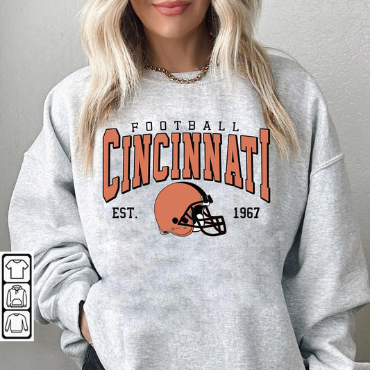 Trendy Cincinnati Football Fan Gift, Cincinnati Game Day Shirt, Retro Cincinnati Football Sweatshirt, Cincinnati Shirt, Game Day Shirt.