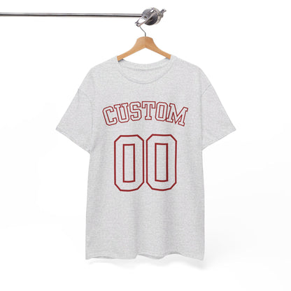 Custom Number and Text Jersey Style Unisex Tshirt