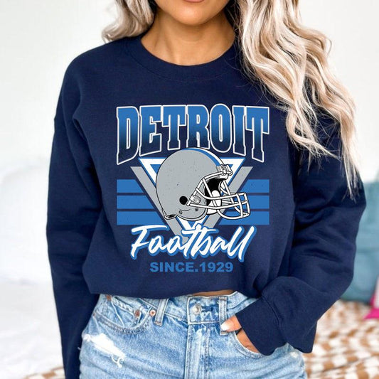 Vintage Style Detroit Football shirt, Detroit Football Sweatshirt, Game Day Football Shirt, Detroit Football Shirt,Sunday Football.