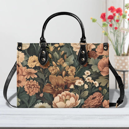 Botanical Bliss Bag - Vegan Leather, Crossbody or Shoulder Carry, Inside Pocket & Removable Strap