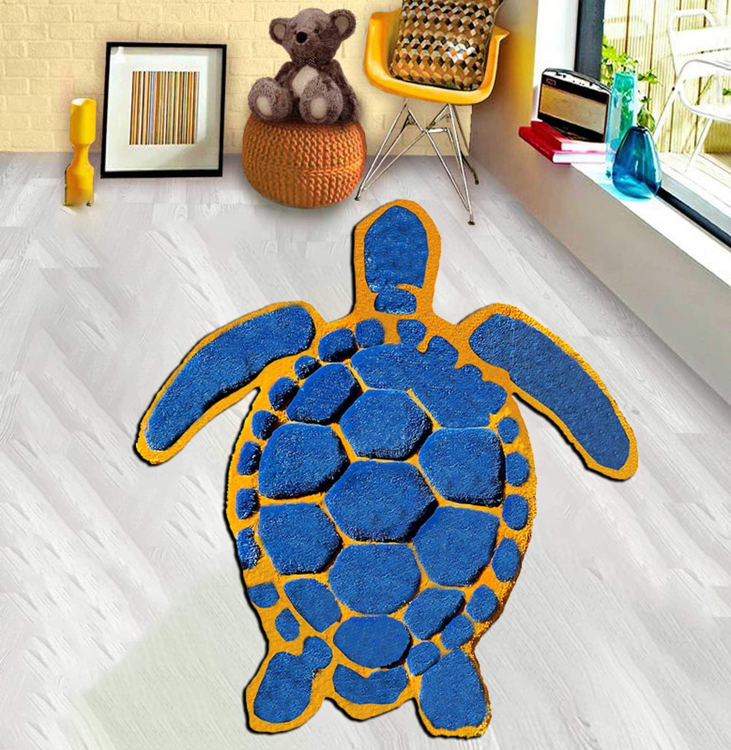 Turtle Nursery rug,custom rug,Fashion trendy turtle, Turtle Rug,Sea Turtle Rug,red turtle rug, blue turtle,kids room rug,turtle,Home Decor