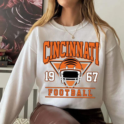 Cincinnati Football Fan Gift, Trendy Cincinnati Game Day Shirt, Retro Cincinnati Football Sweatshirt, Cincinnati Shirt, Game Day Shirt.