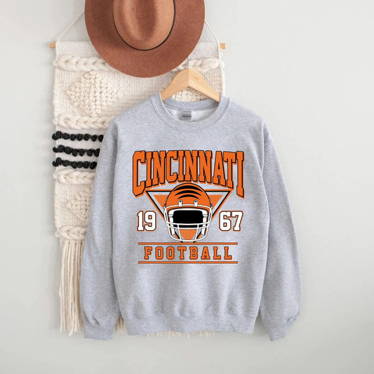 Cincinnati Football Fan Gift, Trendy Cincinnati Game Day Shirt, Retro Cincinnati Football Sweatshirt, Cincinnati Shirt, Game Day Shirt.