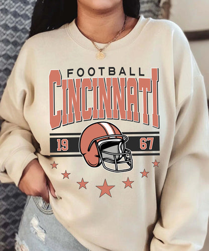 Trendy Cincinnati Game Day Shirt, Retro Cincinnati Football Sweatshirt, Cincinnati Shirt, Game Day Shirt, Cincinnati Football Fan Gift.
