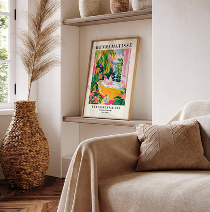 Rooster art print, Bathroom decor, Pink farm wall art, Cowgirl print, Matisse print, Bird poster