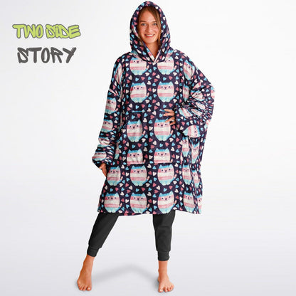 Unisex Reversible Adult Snug Hoodie,Trans Flag Reversible Oversized Hoodie Blanket,Lounge Wear,Unique Gifts,Christmas Gift,Dog Lover Gift