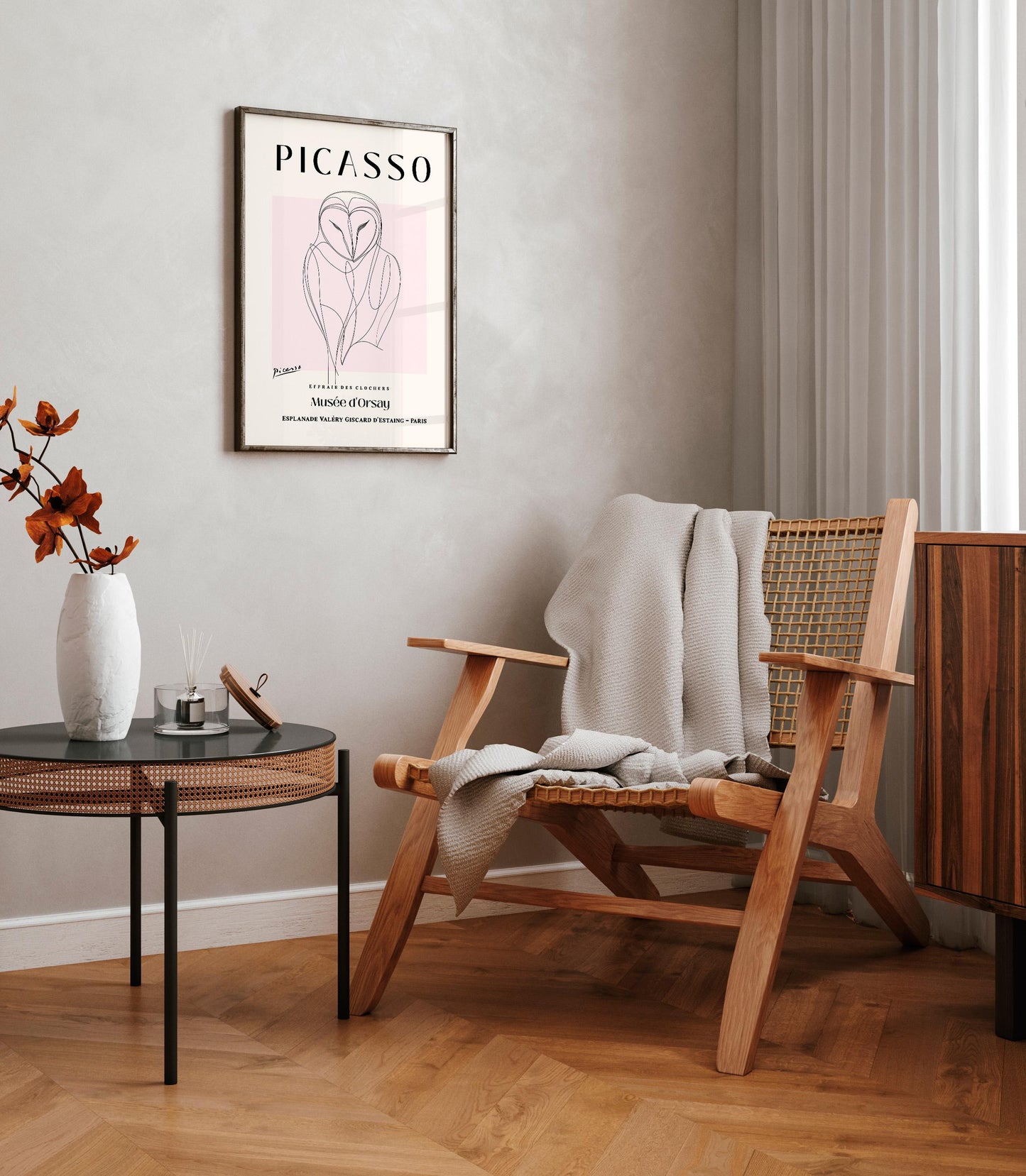 Barn owl art print, Picasso art, Mid century poster, Minimalist wall art