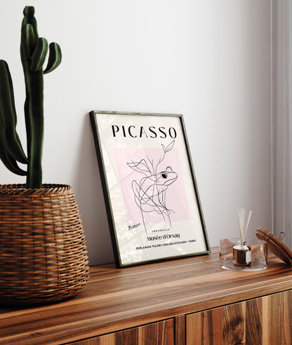 Picasso poster, Frog art print, Mid century print, Frog lover gift, Minimalist wall art