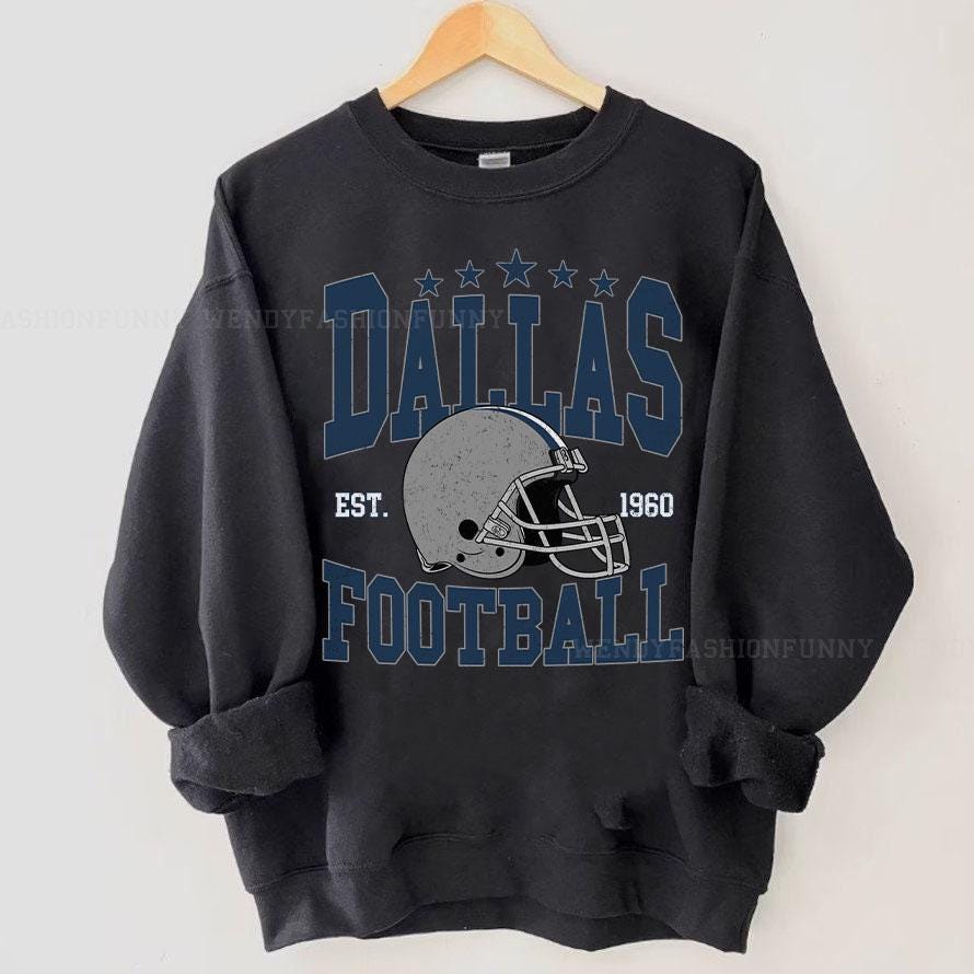 Trendy Dallas Football Sweatshirt, Vintage Dallas Football Fan Gift, Dallas Game Day Shirt, Dallas Shirt, Game Day Shirt.