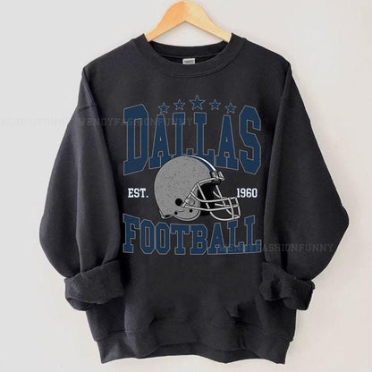 Trendy Dallas Football Sweatshirt, Vintage Dallas Football Fan Gift, Dallas Game Day Shirt, Dallas Shirt, Game Day Shirt.