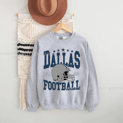 Trendy Dallas Football Sweatshirt, Vintage Dallas Football Fan Gift, Dallas Game Day Shirt, Dallas Shirt, Game Day Shirt.