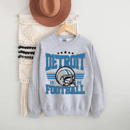 Detroit Football Shirt, Detroit Football Sweatshirt, Vintage Style Detroit Football shirt, Sunday Football, Game Day Shirt.