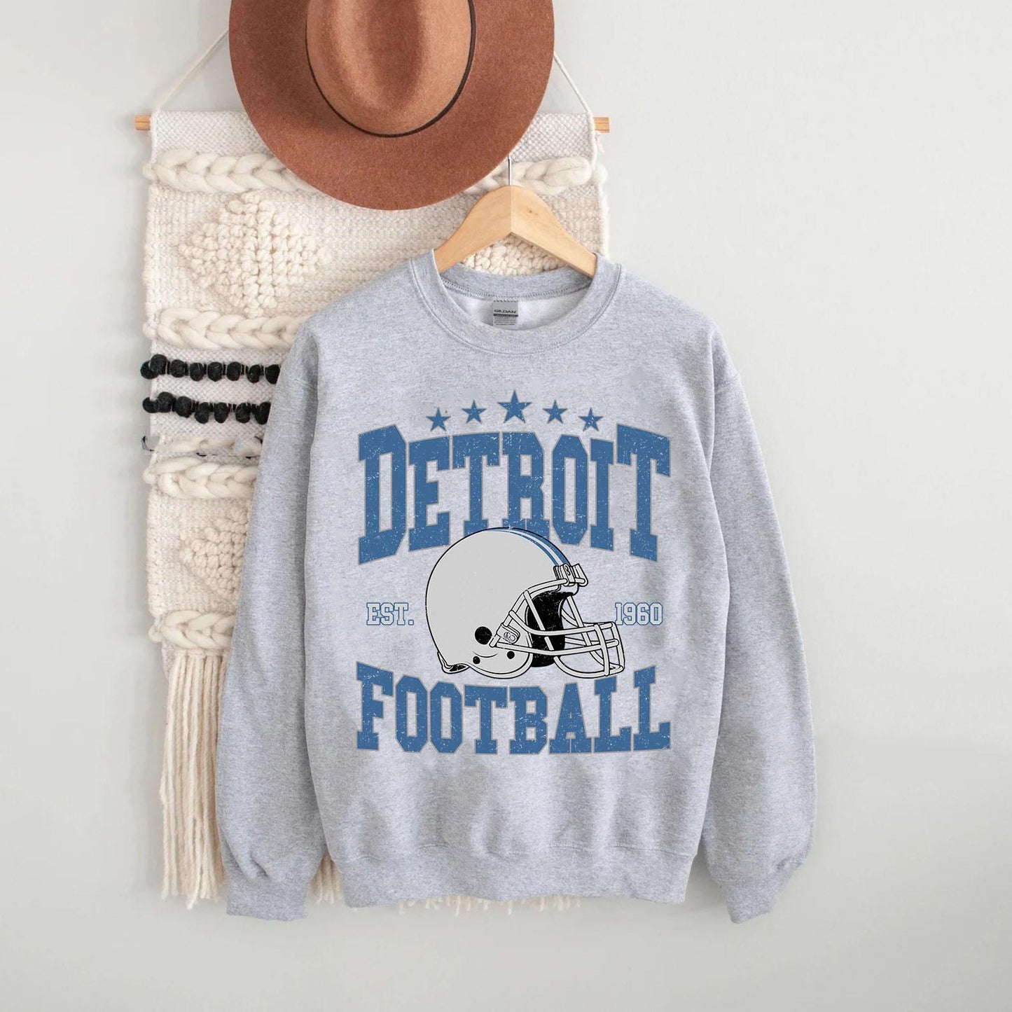 Vintage Style Detroit Football shirt, Game Day Football Shirt, Detroit Football Shirt, Sunday Football, Detroit Football Sweatshirt.