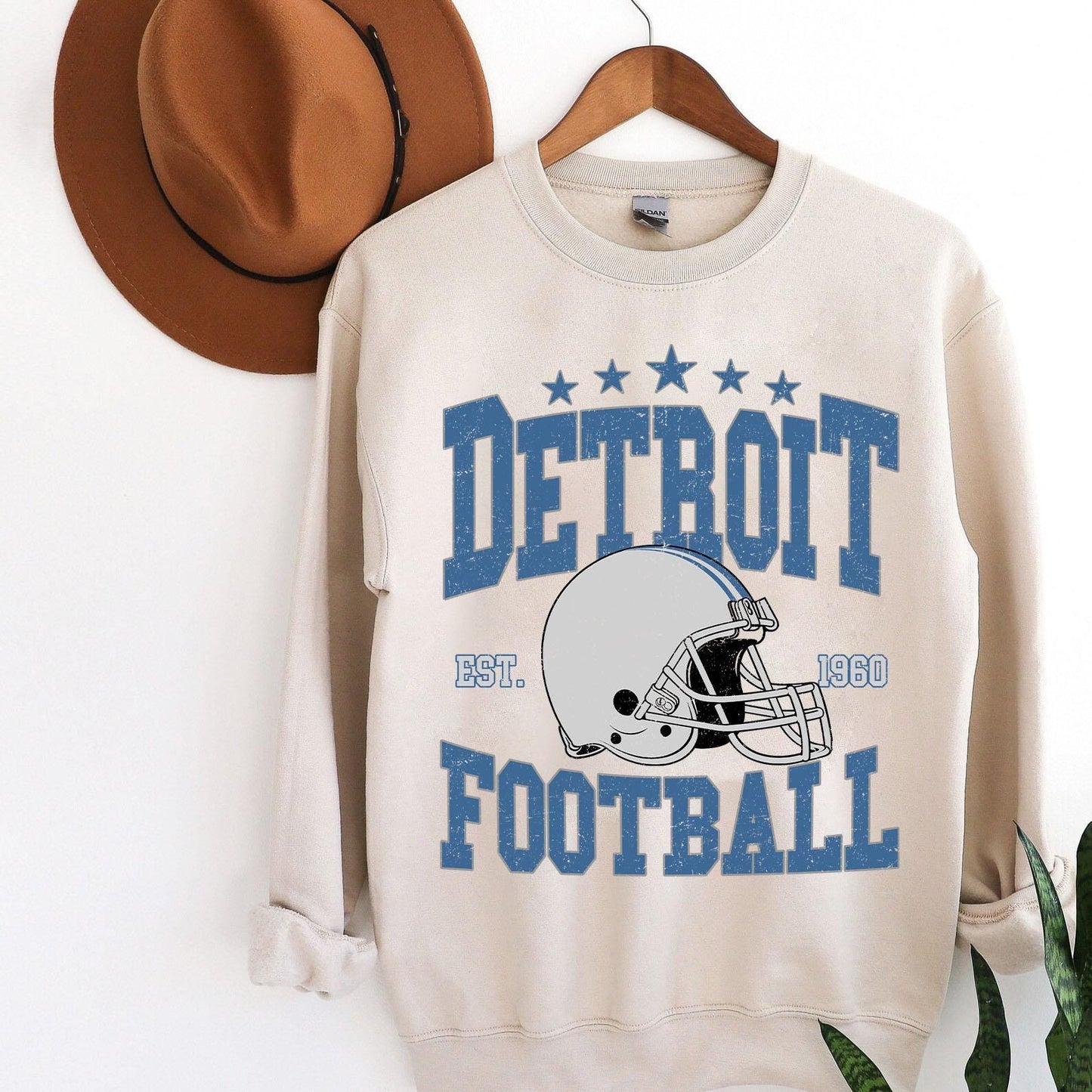 Vintage Style Detroit Football shirt, Game Day Football Shirt, Detroit Football Shirt, Sunday Football, Detroit Football Sweatshirt.