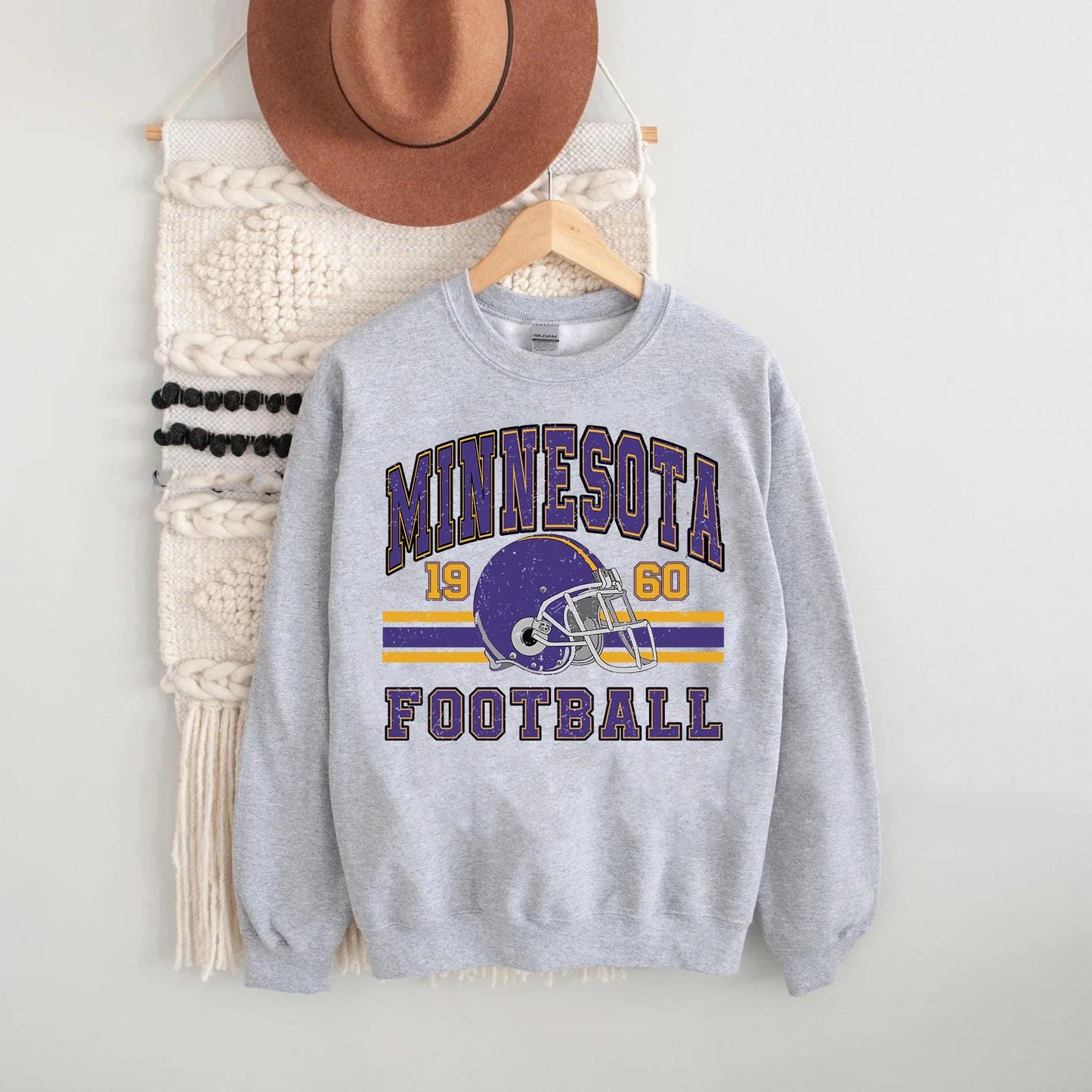 Minnesota Football Shirt, Purple and Gold Shirt, Vintage Style Minnesota Football shirt, Sunday Football, Minnesota Football Sweatshirt