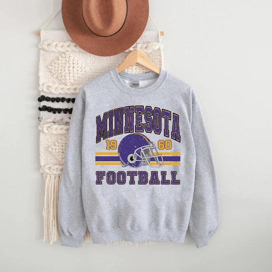Minnesota Football Shirt, Purple and Gold Shirt, Vintage Style Minnesota Football shirt, Sunday Football, Minnesota Football Sweatshirt