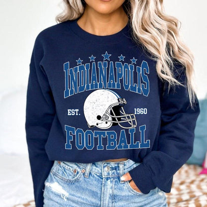 Indianapolis Football Sweatshirt,Indianapolis Shirt,Sunday Football Shirt,Trendy Indianapolis Football Fan Shirt,Indianapolis Game Day Shirt