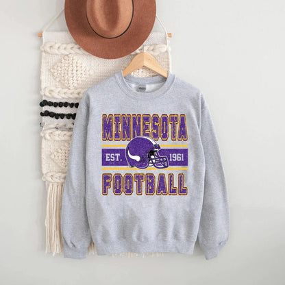 Vintage Minnesota Football Shirt, Purple and Gold Shirt, Minnesota Football Sweatshirt, Style Minnesota Football shirt, Sunday Football