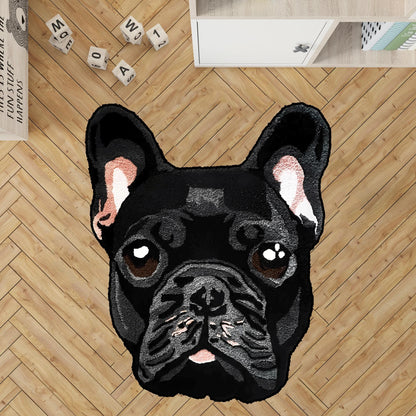 black bulldog rug,brown dog,custom pet  rug,dog gift rug,personalised animals rug,personalised bulldog dog rugbulldog birthday rug,white dog