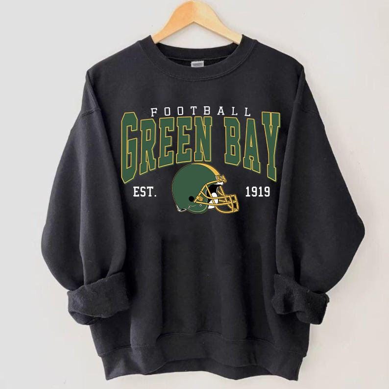 Green Bay Football Vintage Style Sweatshirt, Green Bay Shirt Retro Style 90s Unisex Crewneck, Graphic Tee Gift For Football Fan Sport.