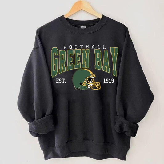 Green Bay Football Vintage Style Sweatshirt, Green Bay Shirt Retro Style 90s Unisex Crewneck, Graphic Tee Gift For Football Fan Sport.