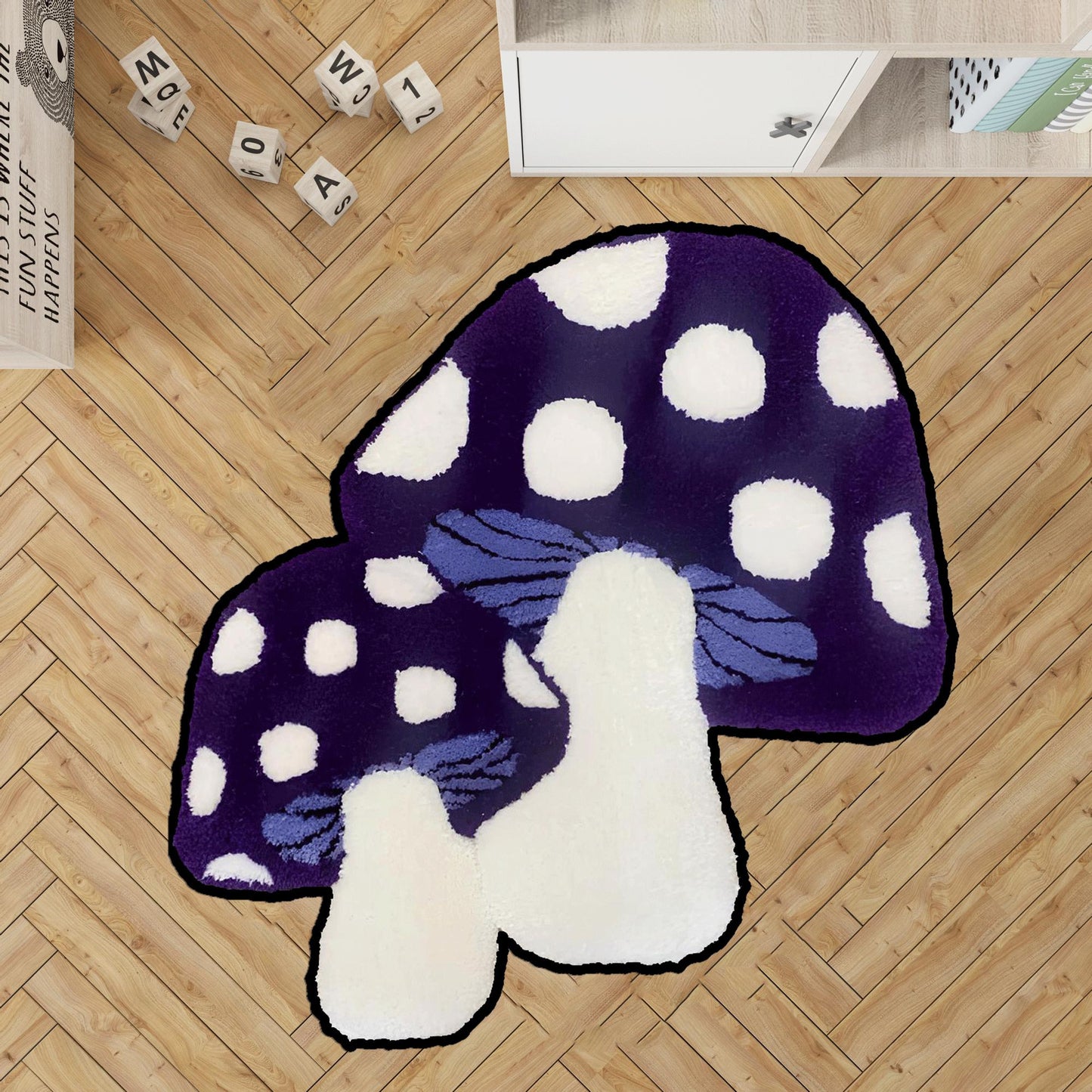 blue and black mushroom,rainbow mushroom rug,pınk mushroom rug,Yellow Navy Blue Mushroom,mushroom colorful,red mushroom rug,blue mushroom