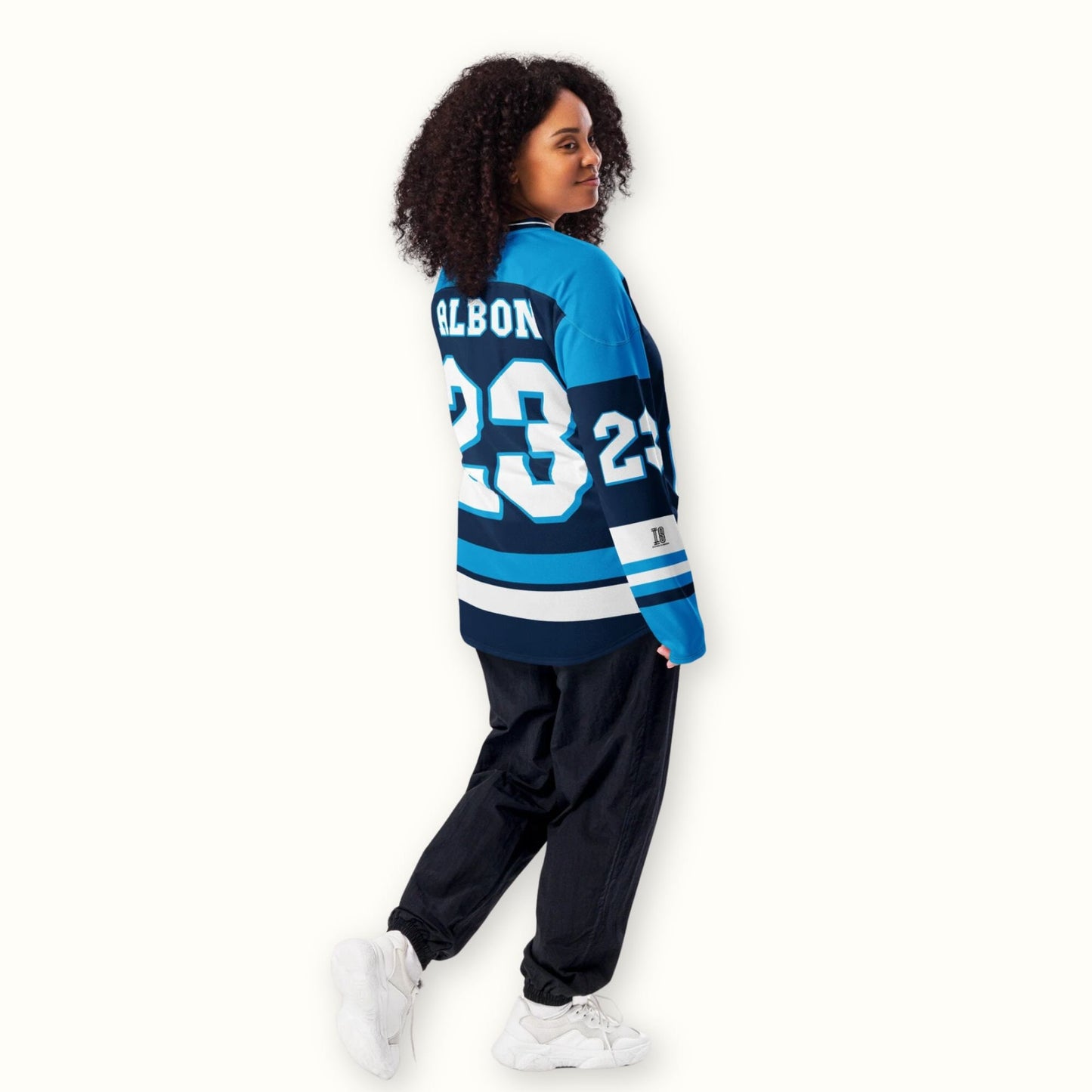 Motorsport‑Inspired Oversized Hockey Jersey – Casual Unisex Racing Number 23
