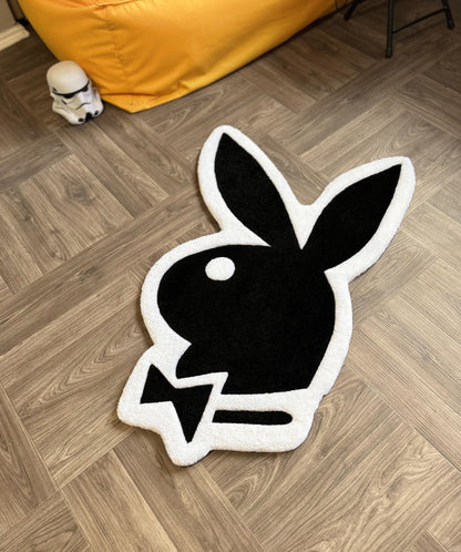 Custom rugs Bunny Tufted rug.Handmade rugs.Rugs for bedroom aesthetic.hypebeast rug.ready to ship made to order.plant decor Hand tufted rug.