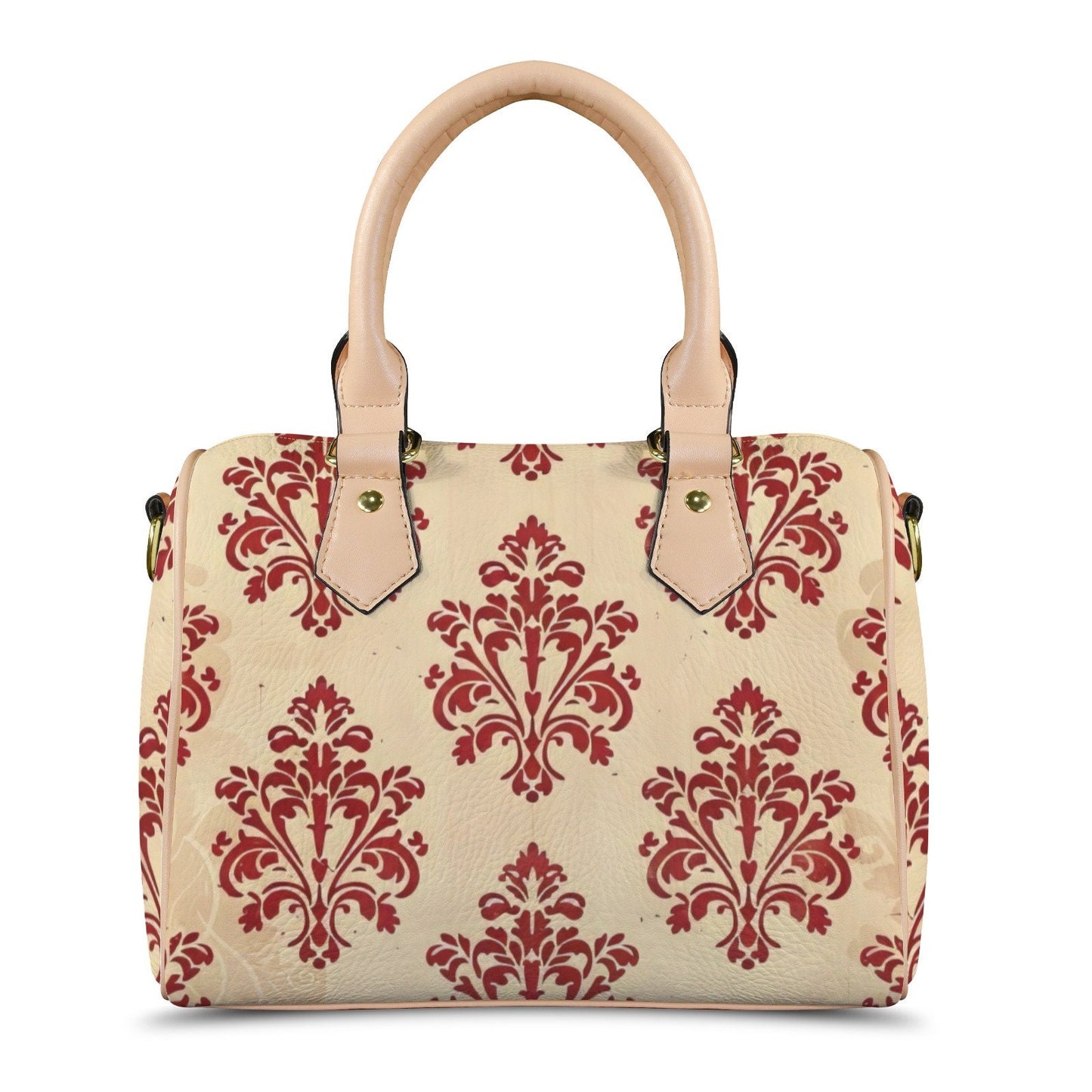 Scarlet Grace Leather Boston Handbag. Waterproof PU Leather Handbag, Top Handle Vegan Leather, Crossbody, Shoulder bag.