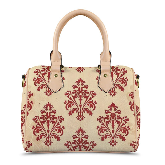 Scarlet Grace Leather Boston Handbag. Waterproof PU Leather Handbag, Top Handle Vegan Leather, Crossbody, Shoulder bag.