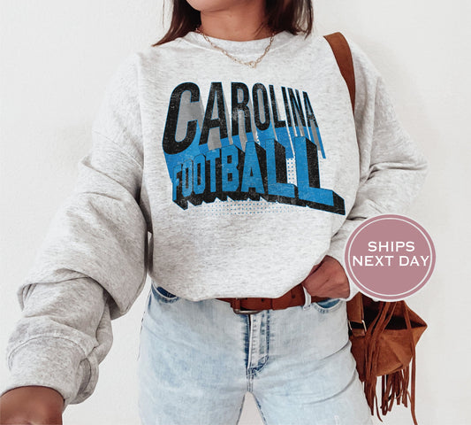 Carolina Football Sweatshirt, Vintage Carolina Crewneck, Retro Carolina Sweatshirt, Carolina Varsity Sweatshirt, Carolina Long Sleeve