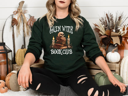 Salem Witch Book Club Sweatshirt, Halloween Sweatshirt, Halloween Party Sweatshirt, Halloween Skeleton, Book Lover Sweat, Librarian Sweater
