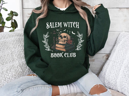 Salem Witch Book Club Sweatshirt, Halloween Sweatshirt, Halloween Party Sweatshirt, Halloween Skeleton, Book Lover Sweat, Librarian Sweater