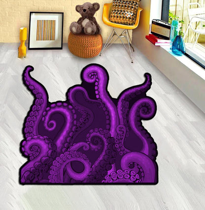 Octopus rug,Octopus decor,Purple Octopus,Green Octopus,Blue Octopus,Octopus Sea Personalized Area Rug,Sea Lover Gift, Custom rug, Home decor