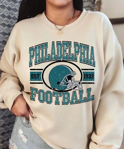 Philadelphia Football Sweatshirt, Philadelphia Retro, Vintage Style Gift, Football Tee, Philadelphia Fans Shirt, Philadelphia Football Shirt