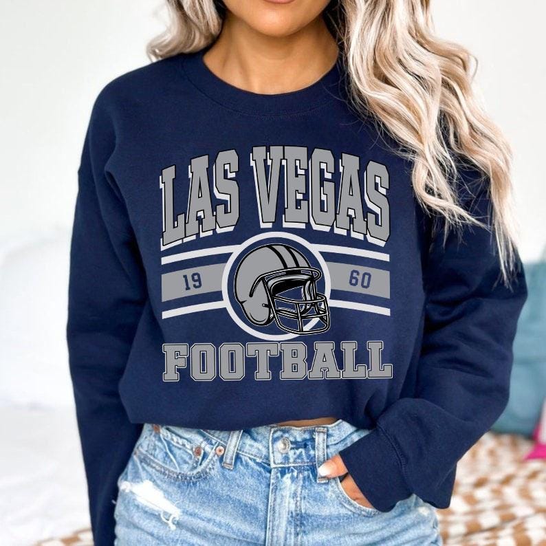 Vintage Las Vegas Football Sweatshirt, Las Vegas Game Day Shirt, Las Vegas Shirt, Game Day Shirt, Trendy Las Vegas Football Fan Gift.