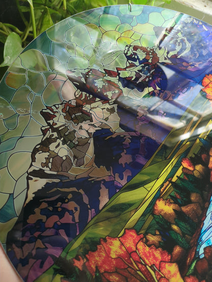 Grand Teton National Park: Stained Glass Style Window Hanging