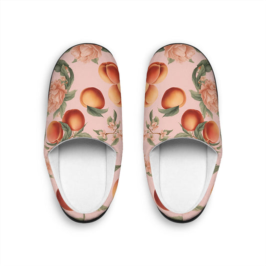 Women'sSlippers Peach Fruit Slippers Women's Houseshoes Slippers Fruit Slippers Peachflowers Indoorslipper Rubbersoles Peach Lovers Gift