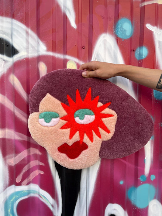 Funky Tufted Rug /  100% Handmade Rug / Housewarming Gifts, 3D Custom Rug , Wall Decor