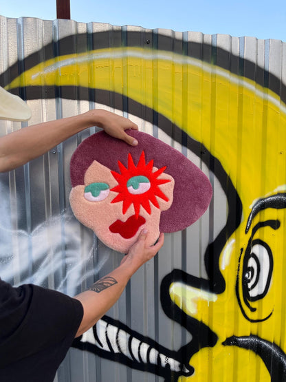 Funky Tufted Rug /  100% Handmade Rug / Housewarming Gifts, 3D Custom Rug , Wall Decor